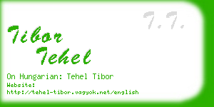 tibor tehel business card